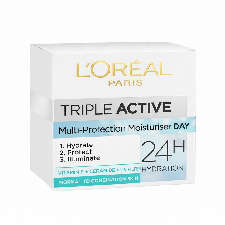 L'Oréal Paris Triple Active Day Moisturiser 24H 50 ml - Normal to Combination Skin